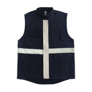 İşçi Yeleği Kışlık Gabardin Reflektörlü